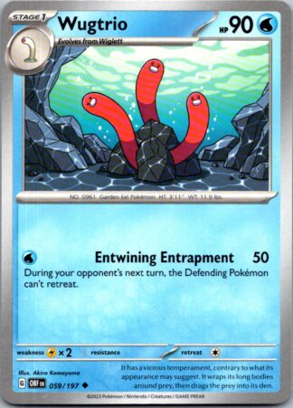 Wugtrio 59/197 Obsidian Flames (Uncommon) (NM-Exc Cond)