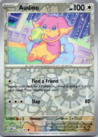 Audino 173/197 Obsidian Flames (Reverse Holo) (NM-Exc Cond)