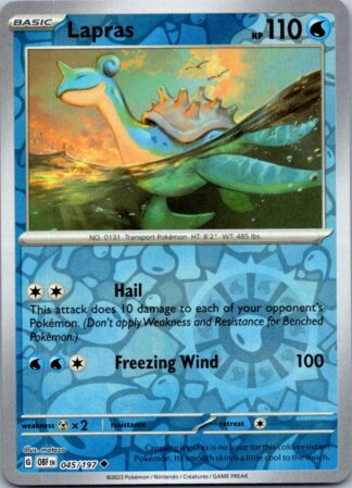 Lapras 45/197 Obsidian Flames (Reverse Holo) (NM-Exc Cond)