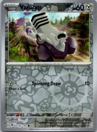 Varoom 154/197 Obsidian Flames (Reverse Holo) (NM-Exc Cond)