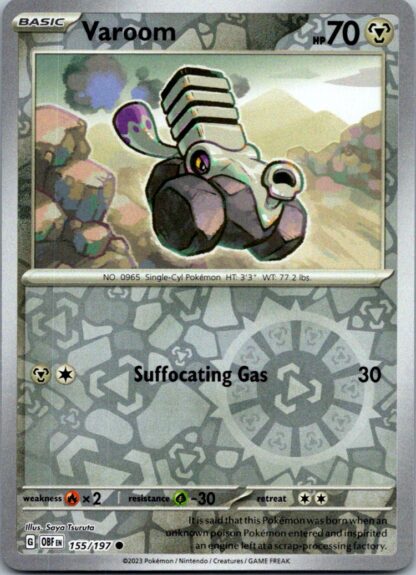 Varoom 155/197 Obsidian Flames (Reverse Holo) (NM-Exc Cond)