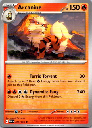 Arcanine 59/165 SV 151 (Uncommon) (NM-Exc Condition)