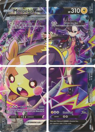 Morpeko V-Union Promo Card Set (NM Condition) All 4 cards (Exc Condition) SWSH287-290