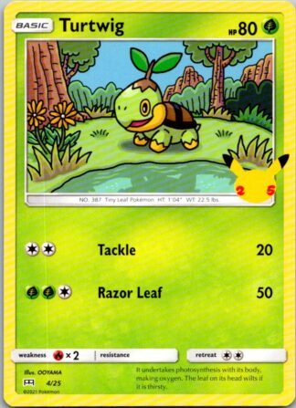 Turtwig 4/25 McDonalds 25th Anniversary Promo (Exc Condition)