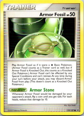 Armor Fossil 119/127 Platinum (Common) (LP Condition)