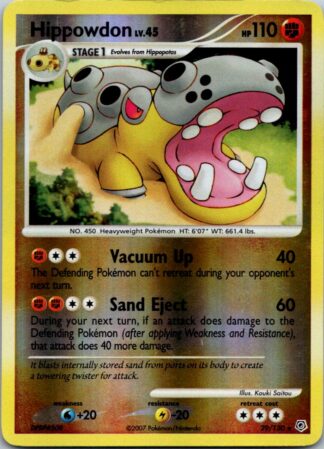 Hippowdon 29/130 Diamond & Pearl (Reverse Holo) (P Condition)