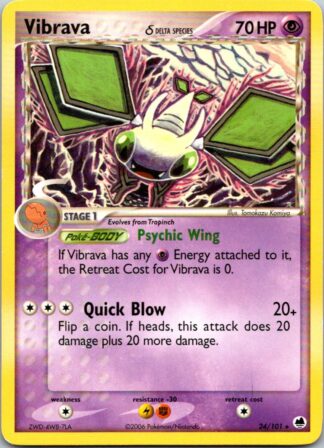 Vibrava 24/101 Dragon Frontiers (Rare) (P Condition)