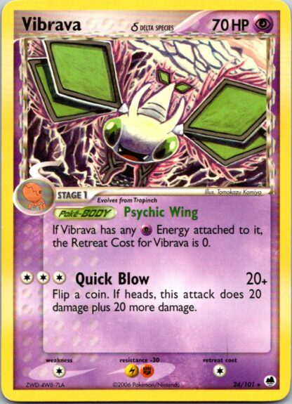 Vibrava 24/101 Dragon Frontiers (Rare) (P Condition)