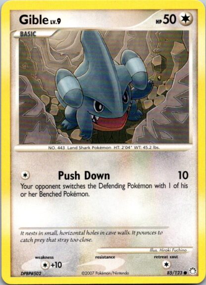 Gible 85/123 Mysterious Treasures (Common) (P Condition)