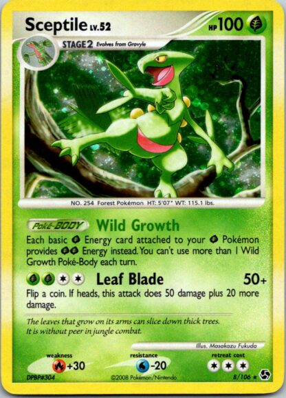 Sceptile 8/106 Great Encounters (Holo) (P Condition)