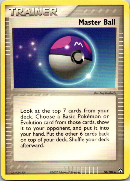 Master Ball 78/108 Power Keepers (Uncommon) (P Condition)