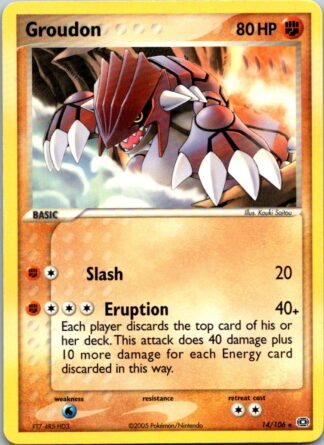 Groudon 14/106 EX Emerald (Rare) (P Condition)