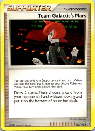 Team Galactic's Mars 126/132 Secret Wonders (Uncommon) (P Condition)