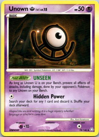 Unown U 78/146 Legends Awakened (Uncommon) (P Condition)