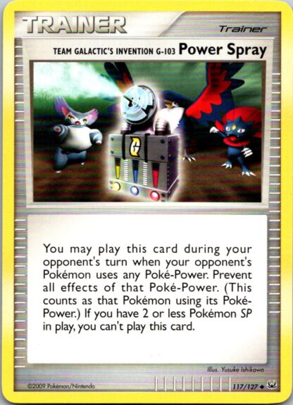 Team Galactic's Invention G-103 Power Spray 117/127 Platinum (Uncommon) (LP Condition)