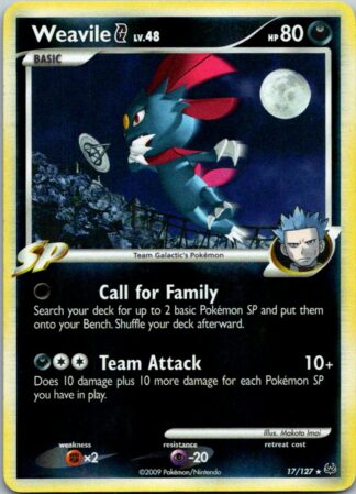 Weavile 17/127 Platinum (Reverse Holo) (LP Condition)
