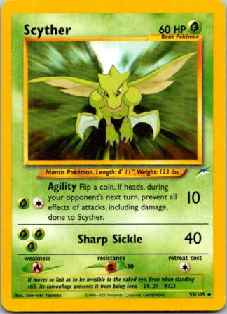 Scyther 55/105 Neo Destiny (Uncommon) (Unlimited P Condition)