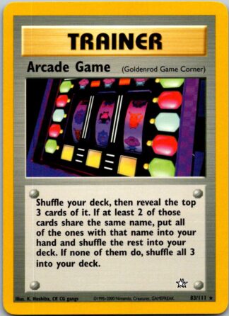 Arcade Game 83/111 Neo Genesis (Rare) (Unlimited LP Condition)