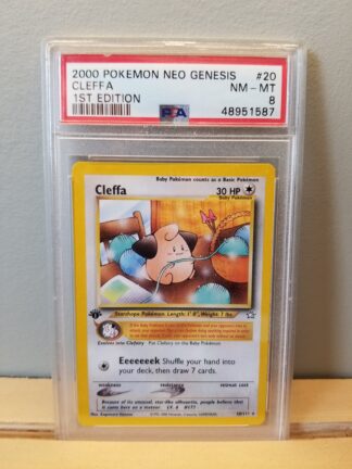 Cleffa 20/111 1st Edition Neo Genesis PSA Graded 8