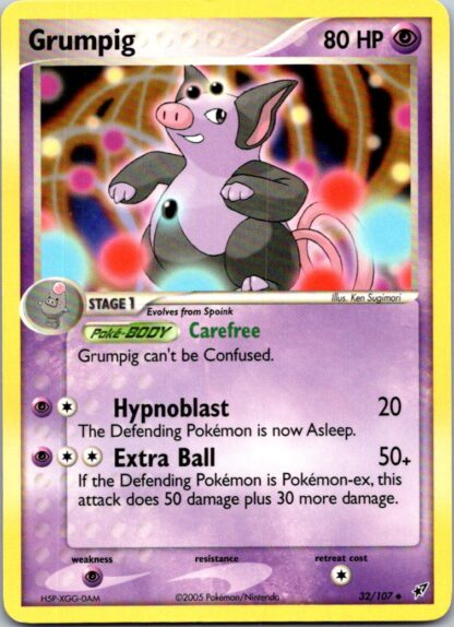 Grumpig 32/107 EX Deoxys (Uncommon) (Exc Condition)