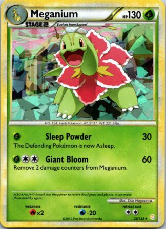 Meganium 26/123 HeartGold SoulSilver (Shattered Holo) (LP Condition)