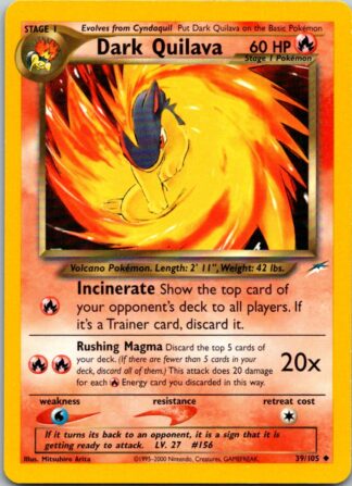 Dark Quilava 39/105 Neo Destiny (Uncommon) (Unlimited P Condition)