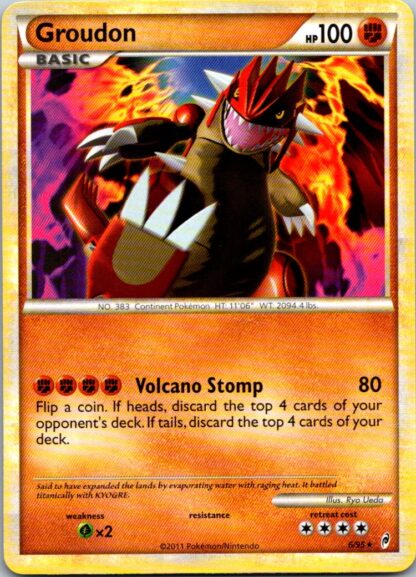 Groudon 6/95 Call of Legends (Theme Deck Rare) (Exc Condition)