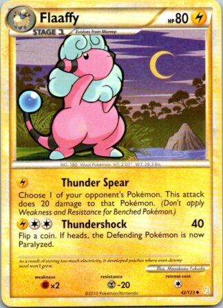 Flaaffy 42/123 HeartGold SoulSilver (Uncommon) (Exc Condition)