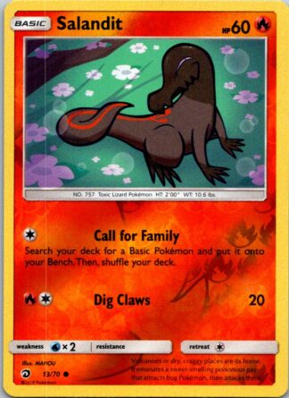 Salandit 13/70 Dragon Majesty (Reverse Holo) (Exc Condition)
