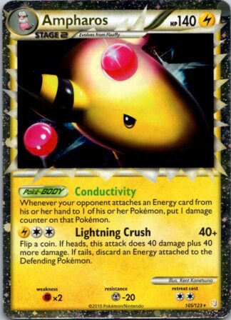 Ampharos (Prime) 105/123 HeartGold SoulSilver (Ultra Rare) (P Condition)