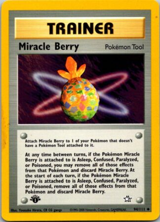 Miracle Berry 94/111 Neo Genesis (Uncommon) (1st Edition Played Condition)