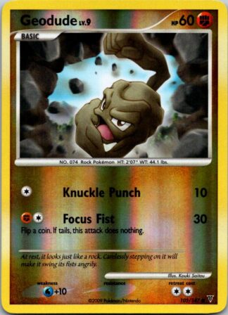 Geodude 105/147 Supreme Victors (Reverse Holo) (LP Condition)