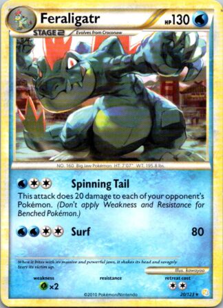 Feraligatr 20/123 HeartGold SoulSilver (Rare) (P Condition)