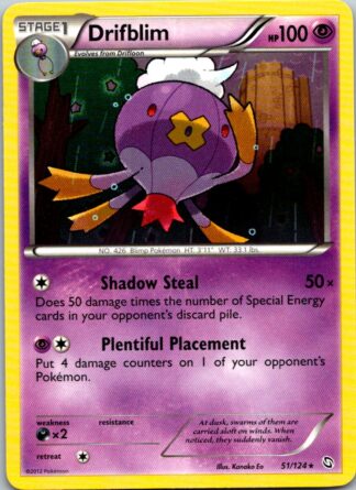 Drifblim 51/124 Dragons Exalted (Rare) (Exc Condition)