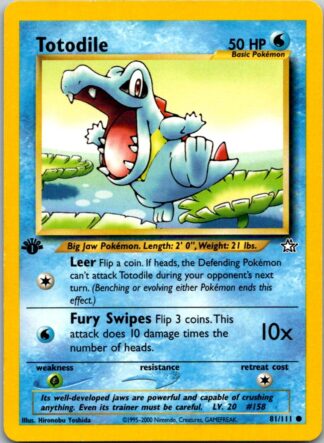 Totodile 81/111 Neo Genesis (Common) (1st Edition Played Condition)