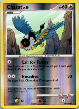 Chatot 95/147 Supreme Victors (Reverse Holo) (Exc Condition)