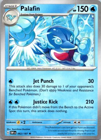 Palafin 62/197 Obsidian Flames (Theme Deck Rare) (NM-Exc Cond)