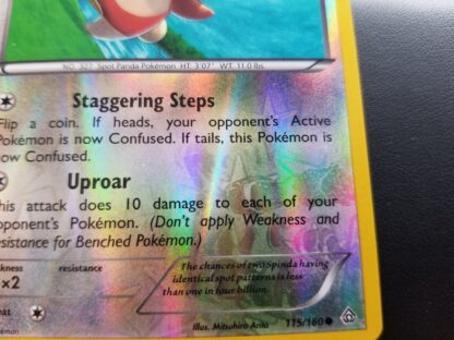 Spinda 115/160 Primal Clash *Reverse Holo Smears/Bubbles* (Reverse Holo) (Unlimited LP Condition) - Image 2