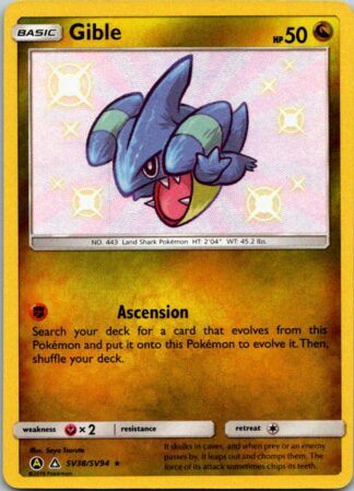 Gible SV38/SV94 Hidden Fates (Shiny Holo) (Exc Condition)