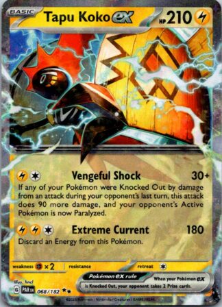 Tapu Koko ex 68/182 Paradox Rift (Ultra Rare) (Exc Condition)
