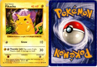Pikachu "Red Checks" 58/102 Base Set (Shadowless) (Damaged)