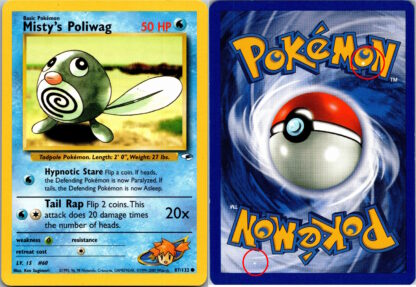 Misty's Poliwag 87/132 Gym Heroes *White Dots* (LP Condition)