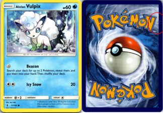 Alolan Vulpix 21/145 Guardians Rising *Lt Blue Ink Racing* (LP Condition)