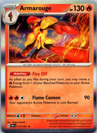 Armarouge 15/091 Paldean Fates (Holo) (NM-Exc Condition)