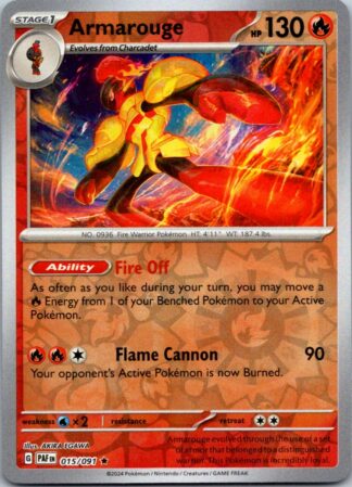 Armarouge 15/091 Paldean Fates (Reverse Holo) (NM-Exc Condition)