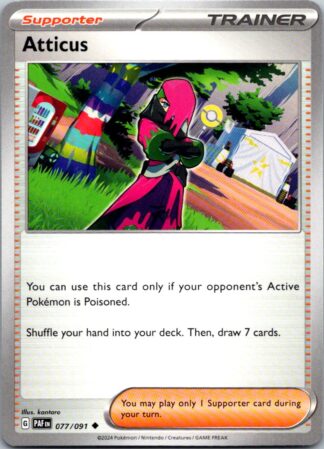 Atticus 77/091 Paldean Fates (Uncommon) (NM-Exc Condition)