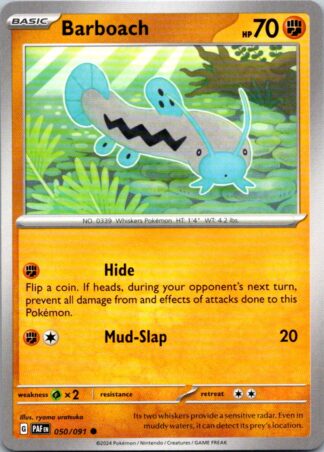 Barboach 50/091 Paldean Fates (Common) (NM-Exc Condition)