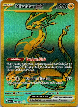 Miraidon ex 243/091 Paldean Fates (Ultra Rare) (NM-Exc Condition)