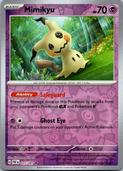 Mimikyu 37/091 Paldean Fates (Reverse Holo) (NM-Exc Condition)
