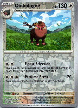 Oinkologne 72/091 Paldean Fates (Reverse Holo) (NM-Exc Condition)